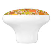 自然な調子の幾何学的なトレンディーの抽象芸術のアートワーク セラミックノブ (側面)