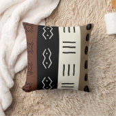 自然な調子のMudprintのストライプなパターン クッション (ブランケット)