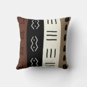 自然な調子のMudprintのストライプなパターン クッション (裏面)