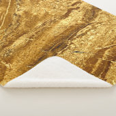 自然な金ゴールド大理石タイルのパターン シェルパブランケット (3/4)