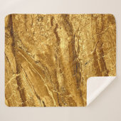自然な金ゴールド大理石タイルのパターン シェルパブランケット (正面(横))