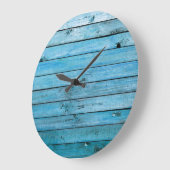 自然な青の木、テクスチャ付きの背景。 ラージ壁時計 (傾斜)