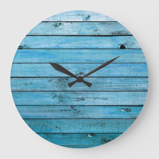 自然な青の木、テクスチャ付きの背景。 ラージ壁時計 (正面)