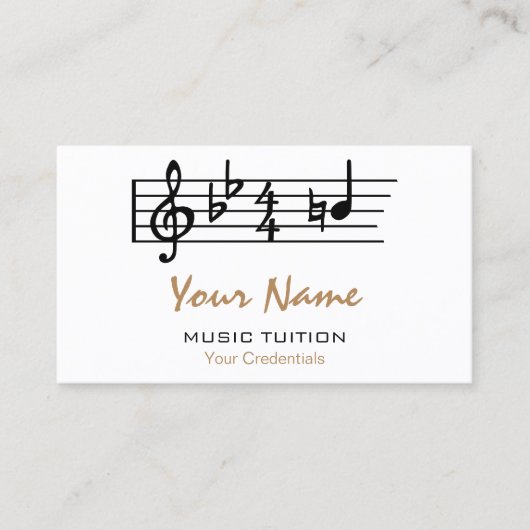 自然な音楽個人教師の名刺があって下さい 名刺 (正面)