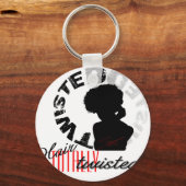 自然な髪：完全にツイスト キーホルダー (正面)