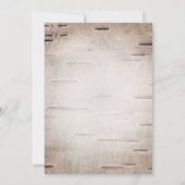 自然な鹿の角と白樺のクラシックウェディング 招待状 (裏面)