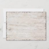 自然な鹿の角のダメージ加工 ウェディング招待状 招待状 (裏面)