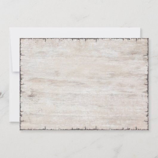 自然な鹿の角のダメージ加工 ウェディング招待状 招待状 (裏面)