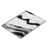 自然な黒と白の大理石のテクスチャ、豪華 ノートブック (左側)