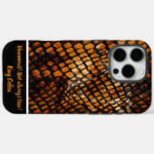 自然におけるヘビの皮美しい Case-Mate iPhoneケース (裏面 (横))