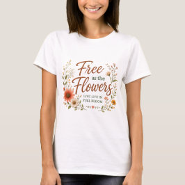 自然にインスパイアされた女性のためのソフトで女性らしいグラフィックTシャツ Tシャツ