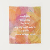 自然にインスパイアされた癒しの名言タペストリーをカスタマイズ タペストリー (正面)