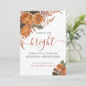 自然にインスパイアされた素朴なホリデー シーズンカード (スタンド正面)