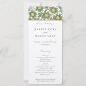 自然にインスパイアされた結婚式の式次第 招待状 (正面)