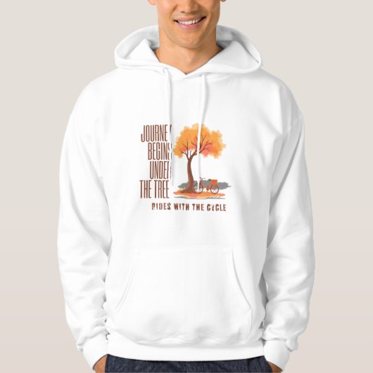 自然にインスパイアされた「生命の輪」デザインTシャツ パーカ (正面)