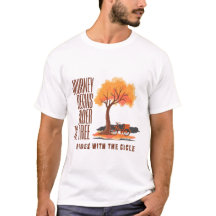 自然にインスパイアされた「生命の輪」デザインTシャツ