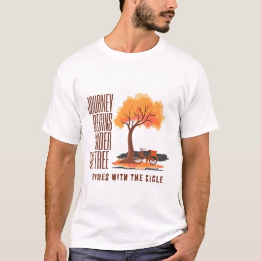 自然にインスパイアされた「生命の輪」デザインTシャツ Tシャツ (正面)
