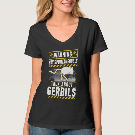 自然にゲルビルスについて話す可能性がある Tシャツ (正面)