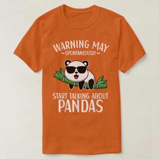 自然にパンダについて話し始めるかもしれない Tシャツ (デザイン正面)