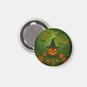 自然にマッチしたハロウィンボタン マグネット (正面/裏面)