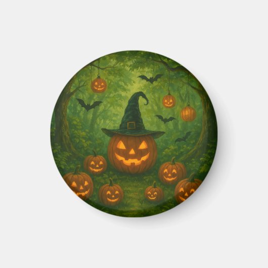自然にマッチしたハロウィンボタン マグネット (正面)