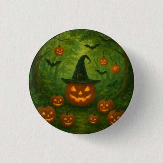 自然にマッチするハロウィンボタン 缶バッジ (正面)
