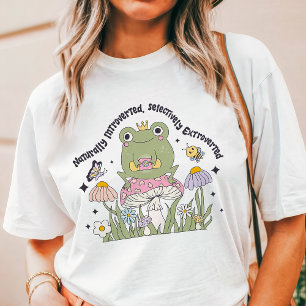 自然に内向的で選択的に外向的なカエル トライブレンドＴシャツ