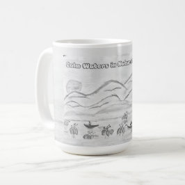 「自然に包まれた穏やかな水面」マグカップ コーヒーマグカップ