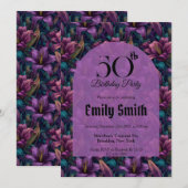 自然に咲くユリにインスパイアされた30歳の誕生日 招待状 (正面/裏面)