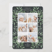 自然に喜ぶ水の色の休日の写真コラージュ シーズンカード (正面)