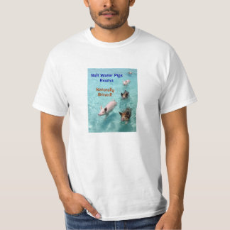 自然に塩水につけられる塩水のブタExuma! Tシャツ