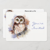 自然に帰ろう オウル 鳥 誕生日パーティー 招待状 (正面/裏面)