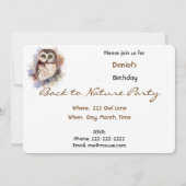 自然に帰ろう オウル 鳥 誕生日パーティー 招待状 (裏面)