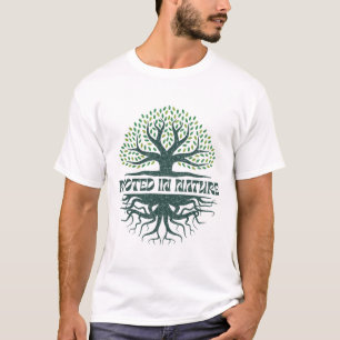 自然に根ざす - 生命の木のエコデザイン Tシャツ
