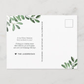 自然に楽しいリース |写真コラージュのクリスマス シーズンポストカード (裏面)