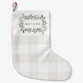 自然に楽しい植物学パーソナライズされた スモールクリスマスストッキング (正面)