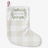 自然に楽しい植物学パーソナライズされた スモールクリスマスストッキング (正面)