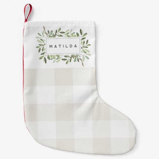 自然に楽しい植物学パーソナライズされた スモールクリスマスストッキング (正面)