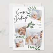 自然に楽しい | クリスマスの写真コラージュ シーズンカード (正面)