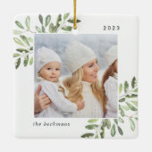 自然に楽しい |植物写真パーソナライズされた集 セラミックオーナメント (裏面)