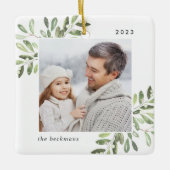 自然に楽しい |植物写真パーソナライズされた集 セラミックオーナメント (正面)