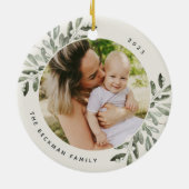 自然に楽しい |植物写真パーソナライズされた集 セラミックオーナメント (裏面)