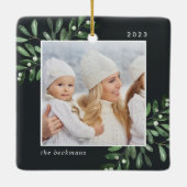 自然に楽しい |植物写真パーソナライズされた集 セラミックオーナメント (裏面)