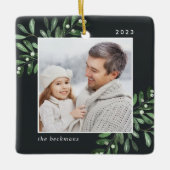 自然に楽しい |植物写真パーソナライズされた集 セラミックオーナメント (正面)