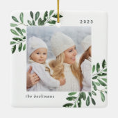 自然に楽しい |植物写真パーソナライズされた集 セラミックオーナメント (裏面)