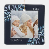 自然に楽しい |植物写真パーソナライズされた集 セラミックオーナメント (裏面)