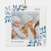 自然に楽しい |植物写真パーソナライズされた集 セラミックオーナメント (裏面)