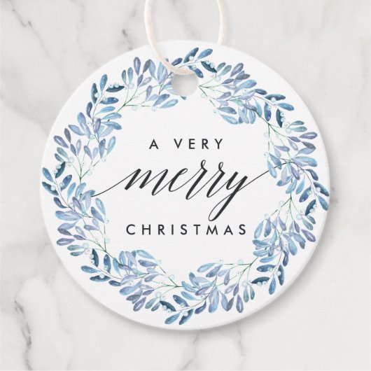 自然に楽しい |水の色クリスマスギフトタグ フェイバータグ (正面)