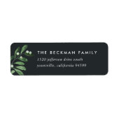 自然に楽しい |水彩差出人住所 ラベル (正面)