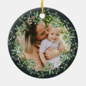 自然に楽しい |非常にパーソナライズされたメリー写真 セラミックオーナメント (裏面)